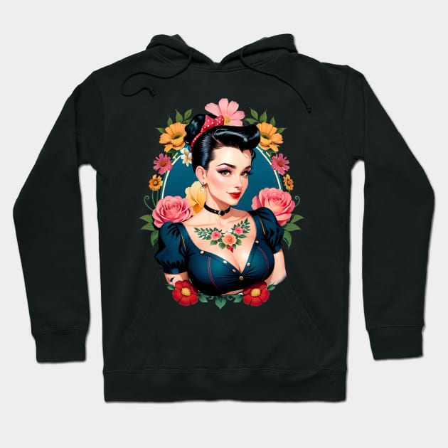 Rockabilly Girl 01 Hoodie by CGI Studios